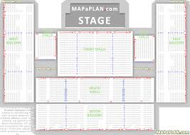 Brighton Centre Detailed Seat Row Numbers Concert Chart