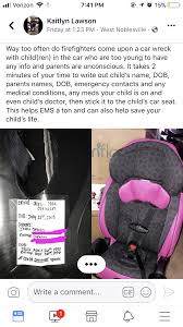 Put Child S In Case Of Emergency Info Ice On Car Seat In Case There S A Wreck And Someone Is Responding Baby Life Hacks Baby Hacks Baby Life