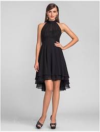 Australia Formal Dresses Cocktail Dress Party Dress Wedding Party Dress Black Plus Sizes Dresses Petite A Line High Neck Asymmetrical Chiffon Cheap Cocktail Dresses Cocktail Dress Party Black Cocktail Dress