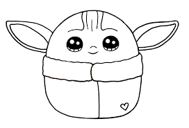 Luke skywalker and yoda colouring page. Baby Yoda Coloring Pages
