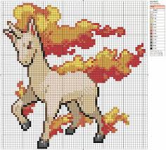 Rapidash Cross Stitch Pokemon Cross Stitch Patterns Pokemon Cross Stitch Pokemon Pattern