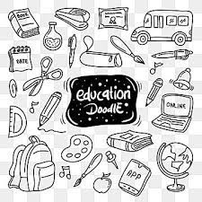 Back To School Hand Drawn Doodle Set Trendy Sketching Educational Element Vector Illustration Doodle Clipart Certificate Degree Png And Vector With Transpare School Icon Doodle Illustration Free Graphic Design