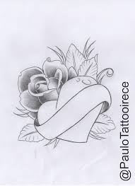 Rose With Heart Elian Heart Design Heart Doodle Art Drawings Sketches Simple Badass Drawings Roses Drawing