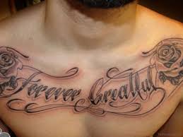 Heart names tattoo designs, as well as anchor design, can look amazing together. 70 Alluring Wording Tattoo On Chest