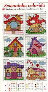 houses free cross stitch pattern chart by angela anderson