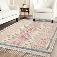 5x8 Feet Handblock Printed Rug Indian Rug Large Rug Rug Runner Rug Blue Rug Floor Rug Area Rug Rustic Rug Woven Rug Carpet Floor Rugs Indian Rugs Large Rugs