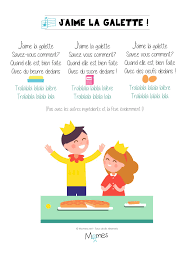 Paroles De La Comptine Illustrees J Aime La Galette Pour L Epiphanie En Classe J Aime La Galette Comptine Galette Galette