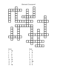 Printable Element Crossword Puzzle And Answers Puzzles And Answers Crossword Printable Crossword Puzzles