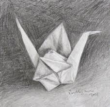 Drawing Origami Crane Sketchbook Assignments Value In Art Drawings