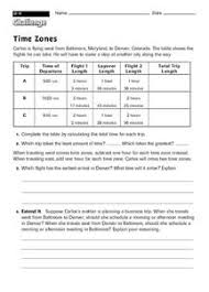 Map of united states time zones printable. Time Zones Lesson Plans Worksheets Lesson Planet