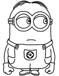 Dave The Minion Despicable Me Coloring Page Boyama Sayfalari Minyonlar Cikartma