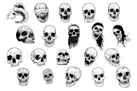 Skulls Vector Pack 3 Hand Drawn Hand Illustration How To Draw Hands Vector Illustration