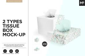 2 Types Tissue Box Mock Ups Mockup Tissue Boxes Mockup Psd
