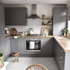 The gold touch adds up the luxuriousness to space! Fairford Slate Grey Kitchen Country Kitchen Designs Kitchen Room Design Grey Kitchen Designs