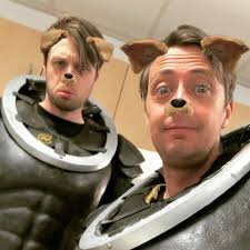 As it's 5 years since #FugutiveOfTheJudoon here's me getting Pol Kon Don  head envy 🤣 at Paul Kasey's animatronic head and some unseen BTS  #DoctorWho #judoon #dwsr