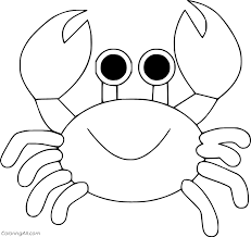 They carry a snail shell on their body to protect themselves from predators and rough environment. Cartoon Easy Crab Coloring Page Coloringall