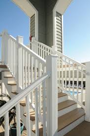 Using azek fascia eliminates the need to paint or stain construction grade lumber because it matches azek decking colors and features a high definition wood grain. Azek Premier Capped Composite Railing Maintenance Free
