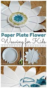 The best part of these paper plate flowers is the way your preschoolers can create a whole garden of unique weaving is a great motor skill builder. Paper Plate Weaving How To Red Ted Art Make Crafting With Kids Easy Fun
