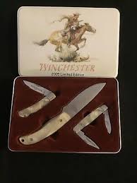 5pcs/set cooking knife set wind series. New Winchester Limited Edition 2005 Tin 3 Pc Knife Set Ebay
