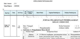 Check spelling or type a new query. Jurnal K13 Kelas 1 Sd Semester 1 Dan 2 Edisi 2019 Rpp Kurikulum