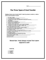 This Worksheet Includes 20 Different Scenarios Of Heat Transfer Students Are Asked To Decide If It I Conduction Convection Radiation Thermal Energy Conduction