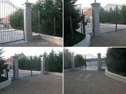 Pilier De Portail Et Cloture Avec Un Chapeau Boule Gamme Provence Pilier Monobloc Plein Et Arme En Beton Prefabrique Ciment Bl Maison Architecte En 2019