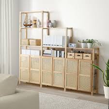 Ivar Shelf Unit With Doors Pine Ikea In 2021 Shelving Shelving Unit Ikea Ivar Shelves