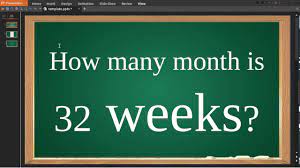 Your 40 weeks of pregnancy are counted as nine months. How Many Month Is 32 Weeks Youtube