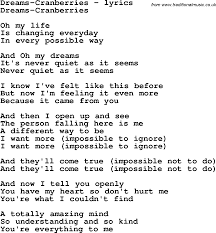 The Phantom Of The Opera Is There Inside My Mind Song Lyrics The Cranberries Lyrics The Cranberries Lyrics Dreams Cranberries Lyrics Love Songs Lyrics