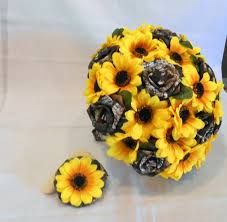 I also have attached a picture of how i am doing my bouquets and boutenirres. Sunflower Mossy Oak Camo Bouquet Etsy Sunflower Wedding Rustic Sunflower Wedding Bridal Sunflowers