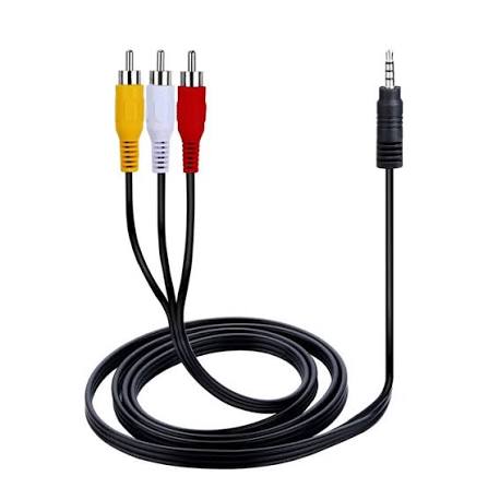 AV 3RC TO 3.5 STEREO 1.5 M DIALOG TV CABEL - BLACK 