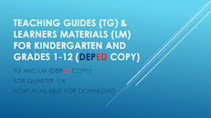 Teachers Guide Learners Material For All Grades 1st 4th Quarter Deped Copy Deped Tambayan Ph Teaching Guides Teacher Guides English Lesson Plans
