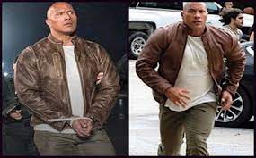 Dwayne Johnson Rampage Leather Jacket Film Star Look Jackets Brown Leather Jacket Leather Jacket