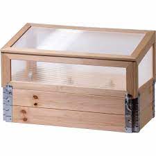 Dobar 58411e frühbeet mit untersatz gr. Fruhbeet Mit Praktischem Pflanzkasten Aufklappbarer Polycarbonat Kasten Fur Die Anzucht Von Jungpflanzen Gr L 100 X 50 X 50 Cm Kiefer