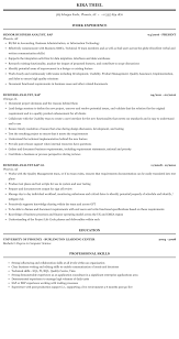business analyst sap resume sample