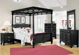 Magnolia Black Canopy 5 Pc Queen Bedroom Canopy Bedroom Sets Bedroom Furniture Sets Canopy Bedroom