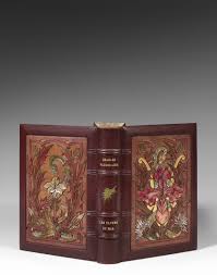 Baudelaire Charles Les Fleurs Du Mal Paris 1900 In 4 Maroquin Brun Plats Ornes D Un Large Decor Poly Leather Bound Books Baudelaire Vintage Photo Album