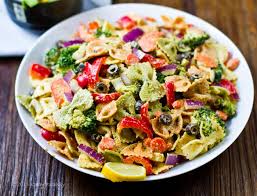 Black And White Bow Tie Pasta Bow Tie Pasta Primavera Avocado Pesto On Top Healthyhappylife Com Healthy Dinner Recipes Good Healthy Recipes Healthy Dinner