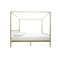 Oem factory green and gold bed velvet fabric modern queen size bed frame for bedroom furniture solid wooden thicken bed slat. Novogratz Marion Canopy Bed King 73 In X 78 In X 82 5 In Gold 4195249n Rona