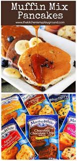 Muffin Mix Pancakes Aka Pancakes In A Pinch In 2020 Pancake Mix Muffins Muffin Mix Recipe Muffin Mix
