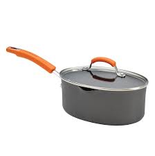 Rachael Ray Hard Anodized Ii Nonstick Dishwasher Safe 3 Quart Covered Oval Saucepan With Pour Spouts Check Hard Anodized Cookware Dishwasher Safe Saucepan