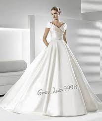 New Ivory White Wedding Dress Fashion Formal Bridal Gown Off The Shoulder Ball Gown Wedding Dress Ball Gowns Wedding Bridal Dresses