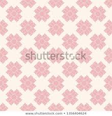 Vector Floral Geometric Seamless Pattern Elegant Ornament Texture With Flower Silhouettes Asters Delicate Pink And White Abstract Background Cute