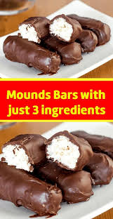 Mounds Bars With Just 3 Ingredients En 2020 Recette Caramel Recette Noix De Coco Delicieux Desserts