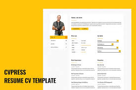 Cvpress Resume Cv Site Template Template Site Resume Cv Website Template Design