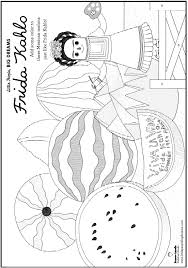 Lpbd Coloring Sheet Frida Kahlo Color Activities Elementary Art Art Lessons