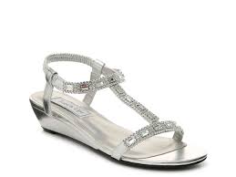 Touch Ups By Benjamin Walk Jazz Wedge Sandal Silver Dress Shoes Dress Shoes Womens Silver Sandals Wedding