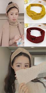 Korean Style Cotton Women Knot Elastic Turban Headbands Hair Head Bands Hairbands Accessories For Women Girls Scru Korean Fashion Hair Band Headband Hairstyles