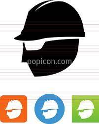 Worker With Hard Hat And Safety Glasses Icon Hats Icon Hard Hat
