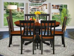 The soft square edge shapes, heavy. Buy East West Furniture Avat7 Blk W 7 Piece Dining Table Set 6 Great Kitchen Chairs A Beautiful Round Kitchen Table Wooden Seat And Black And Cherry Mid Century Butterfly Leaf Dining Table Online In Indonesia